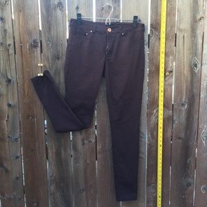 H&M Burgundy Maroon Skinny Jeans Pants